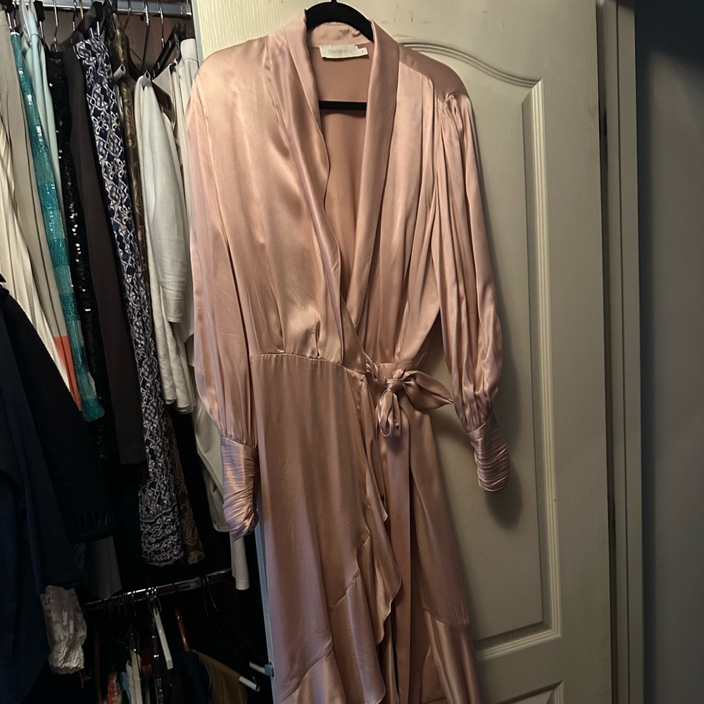 Zimmermann Soft Pink Wrap Dress
